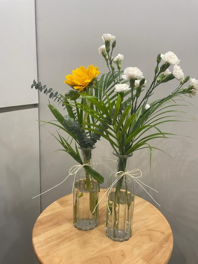 Bottle Vase of Beautiful Flowers