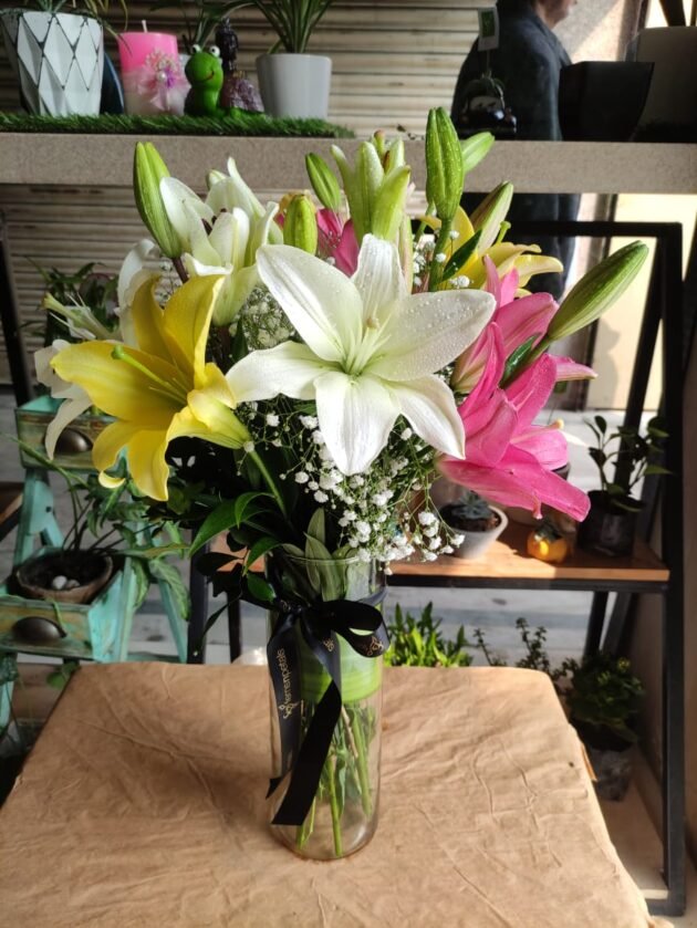 Fragrant Mixed Lilies in Vase