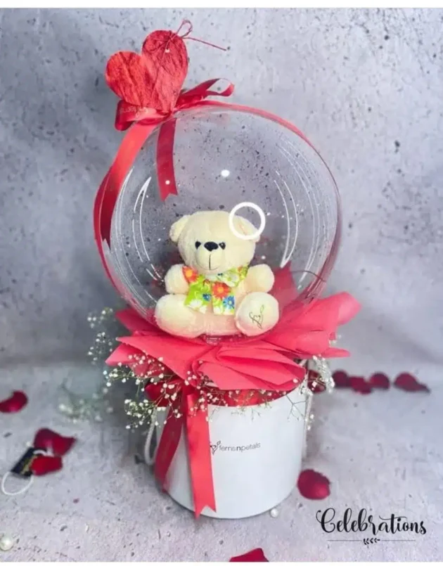 Teddy balloon bouquet