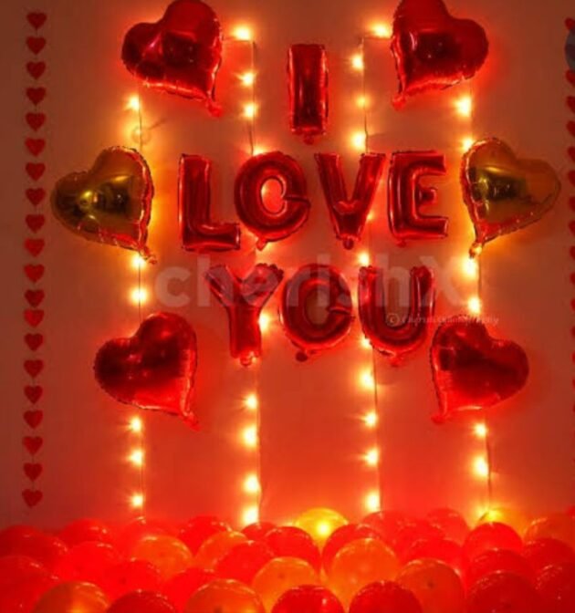Decorations with balloons for your lady love