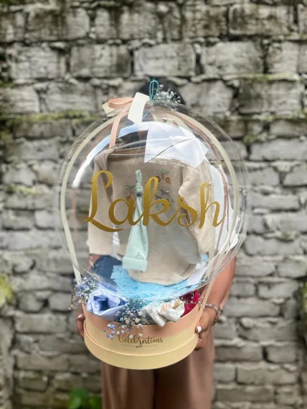 Dress for new born inside balloon