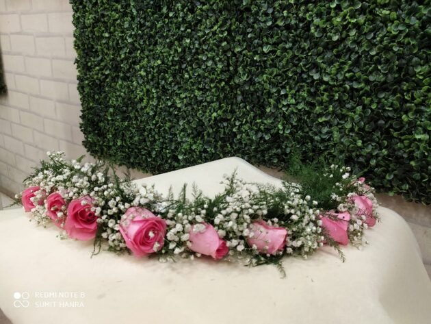 Pink rose tiara