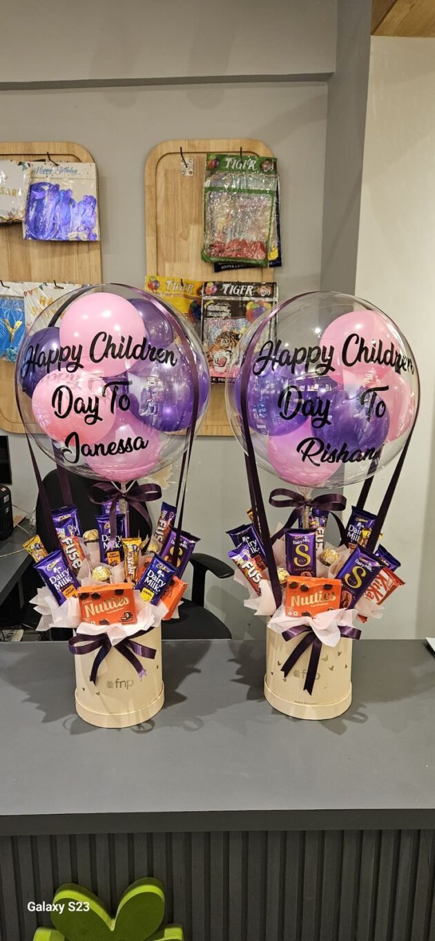 balloon bouquet for twins