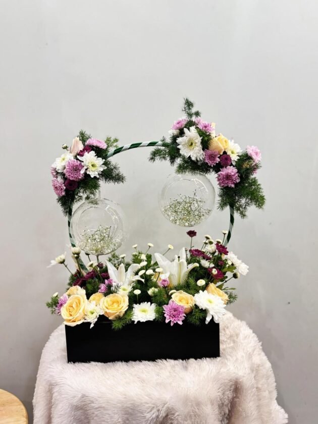 fresh flowers ring tray