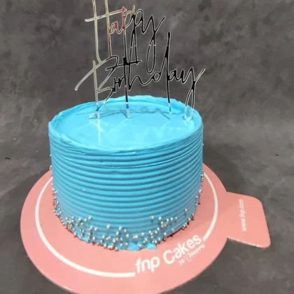 Blue birthday cake