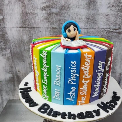 Books n study theme cake