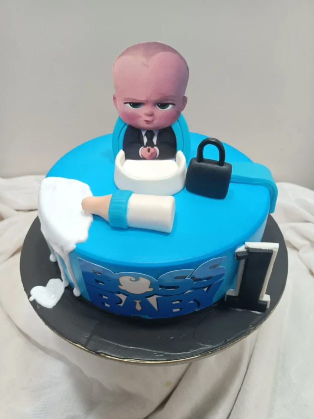Boss baby theme cake