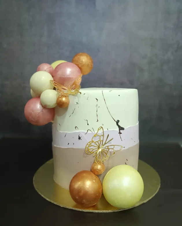 Butterfly balls cake