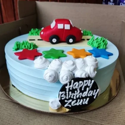 Car theme cake