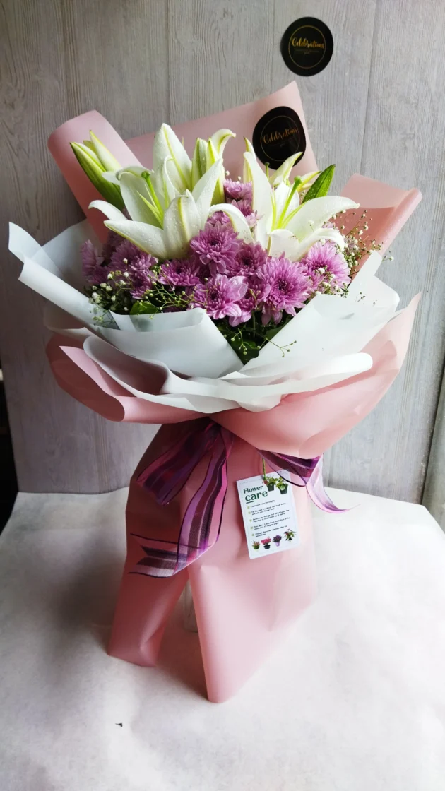 batch_Mouve and White Flower Bunch