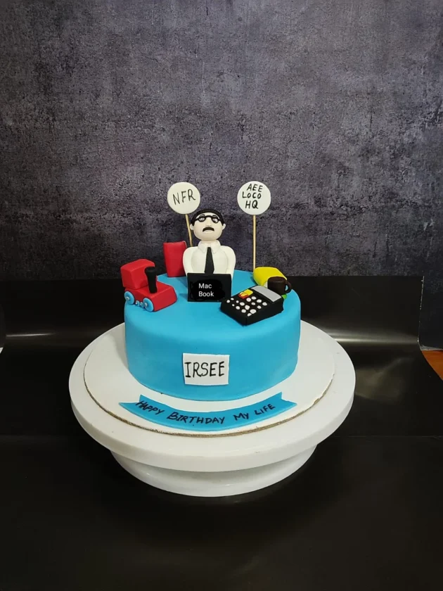 Railway theme cake