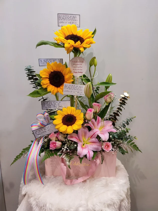 Sunflowers love