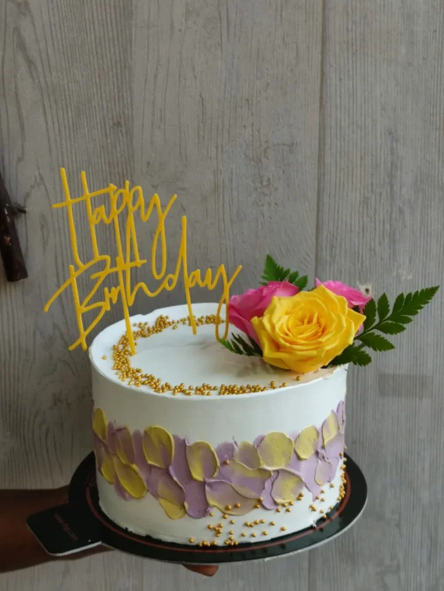 Vibrant birthday cake