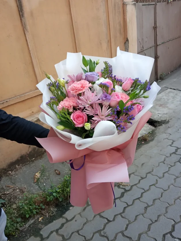 pink purpl game of flowers