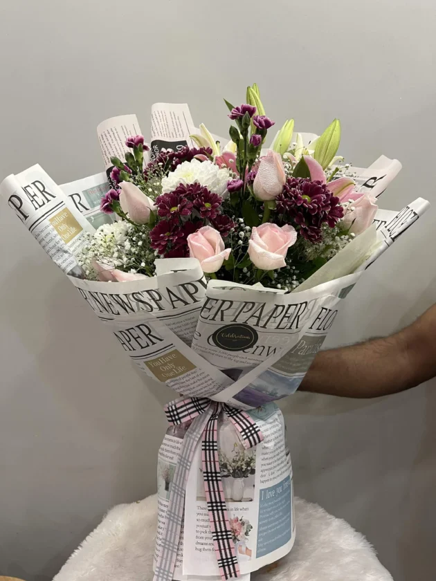 Pink Rose valentine Bouquet