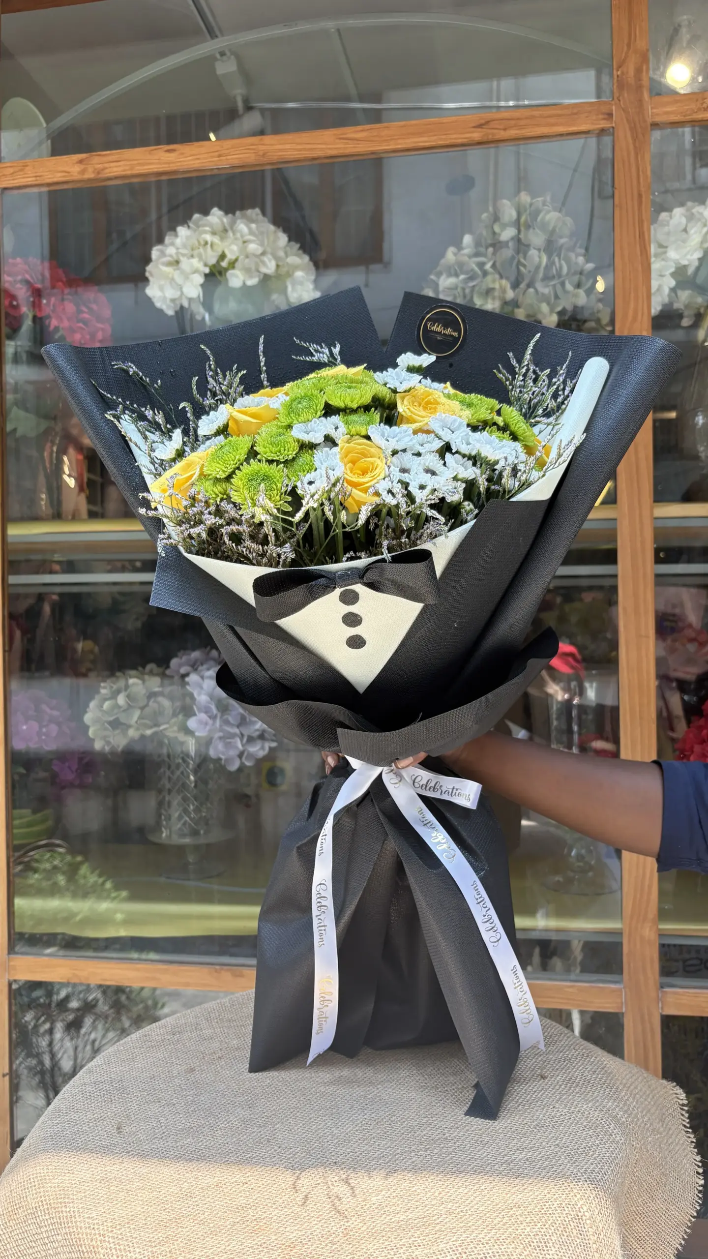The Dapper Dad: Gentleman’s Tuxedo Floral Bouquet