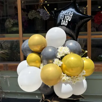 Luxury Chrome Balloon Bouquet for Father's Day