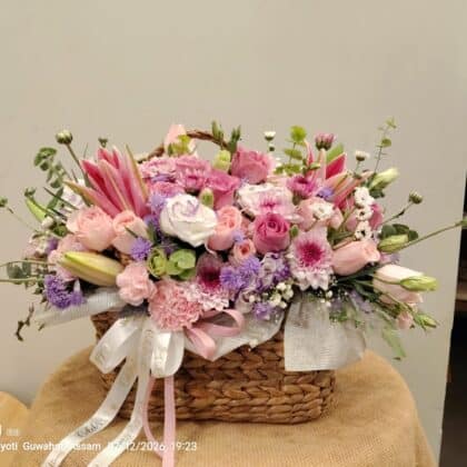 Blush Garden Basket