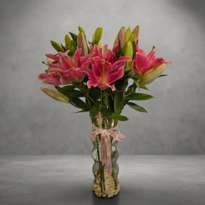 Pink Lily Elegance Vase