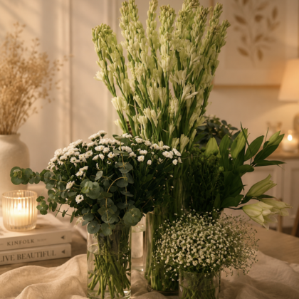 Ivory Elegance Centerpiece