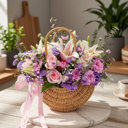 Lavender Garden Basket