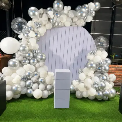 Shimmering Silver Birthday Decor