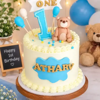 Little Bear Turns One Cake