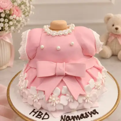 Pink Princess Dress Birthday Cake