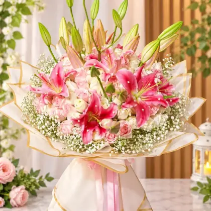 Blush Lily Romance Bunches