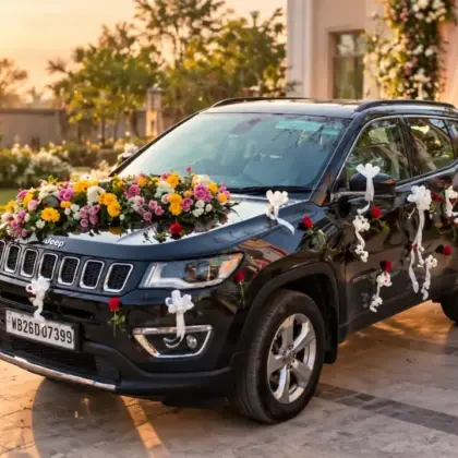 Multicolor Floral Wedding Car Decor