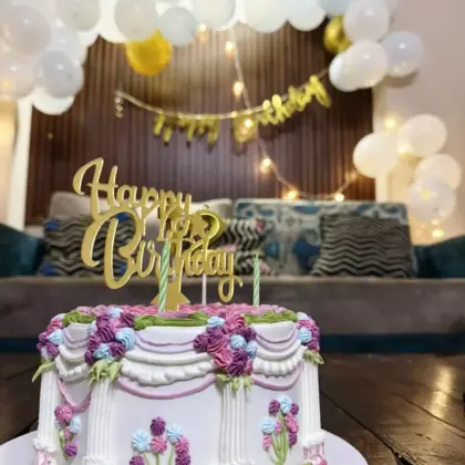 Vintage Floral Birthday Cake