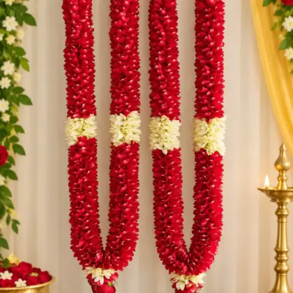 Crimson Ivory Wedding Varmaala
