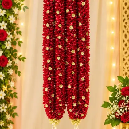 Royal Crimson Wedding Varmaala