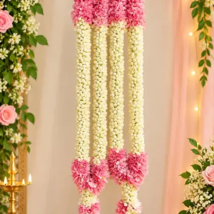 Pastel Rose Wedding Varmaala
