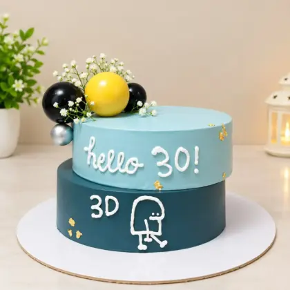 Hello 30 Birthday Cake