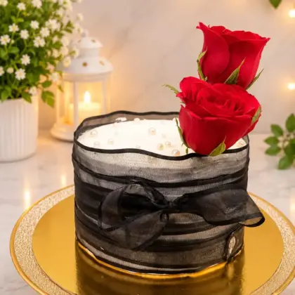 Crimson & Noir Love Cake